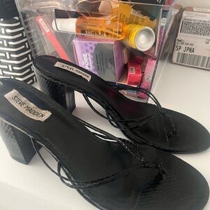 Steve Madden Black Strappy Heels